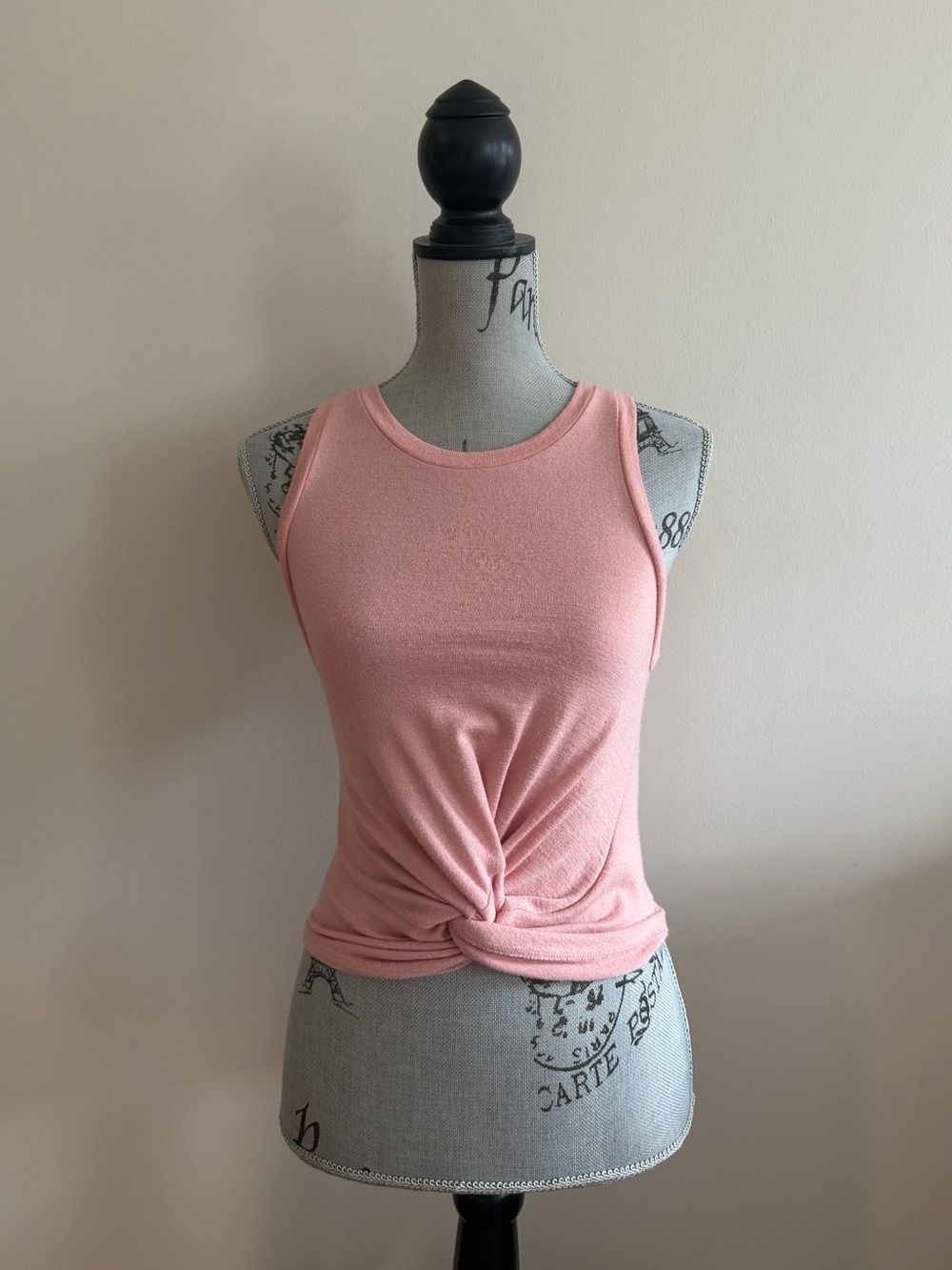 Archival Aritzia Wilfred Salmon Pink Twist Front Tank Top